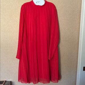 ASOS Vibrant Red Long Sleeve Dress